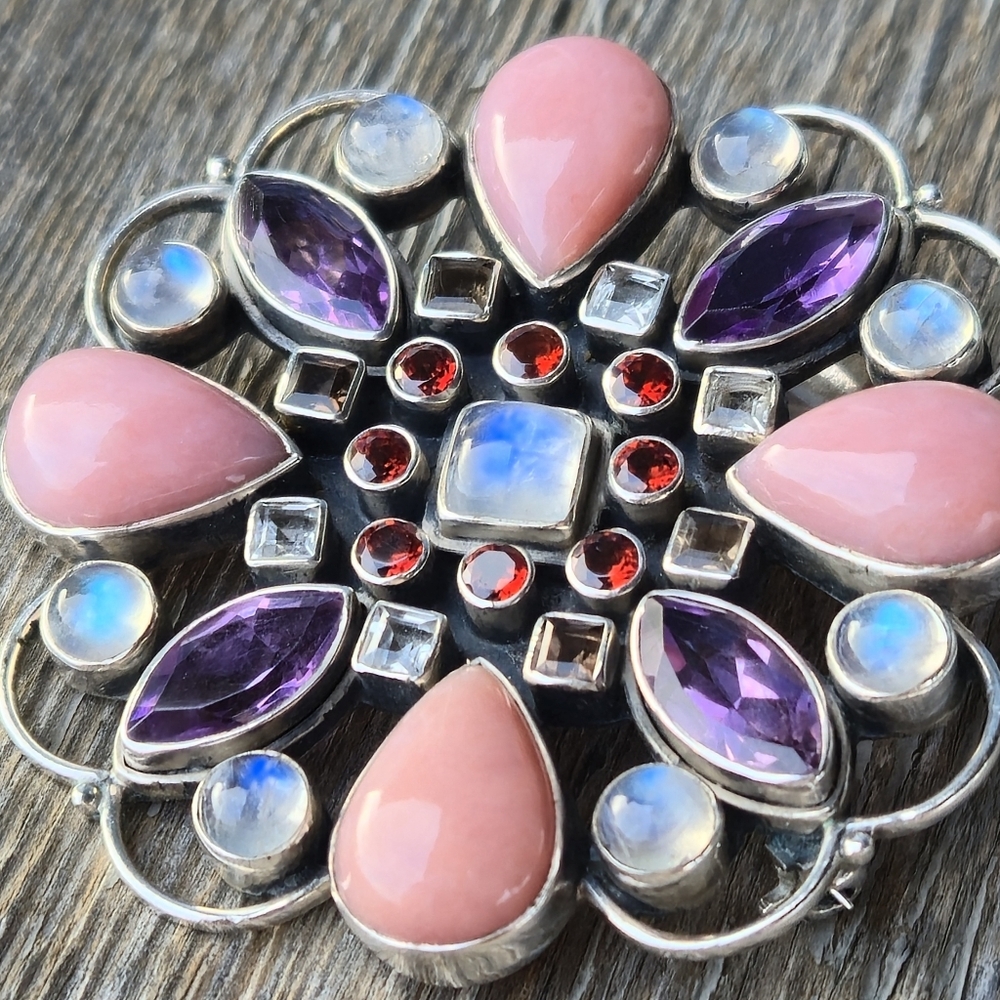 NICKY BUTLER RAJ LIMITED EDITION 925 Sterling Silver Pendant Brooch Enhancer Pin